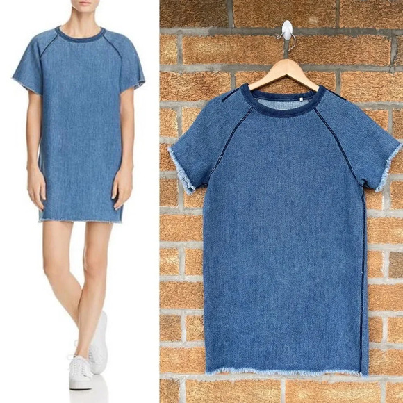 RAG & BONE Denim T-Shirt Dress small - Picture 1 of 11